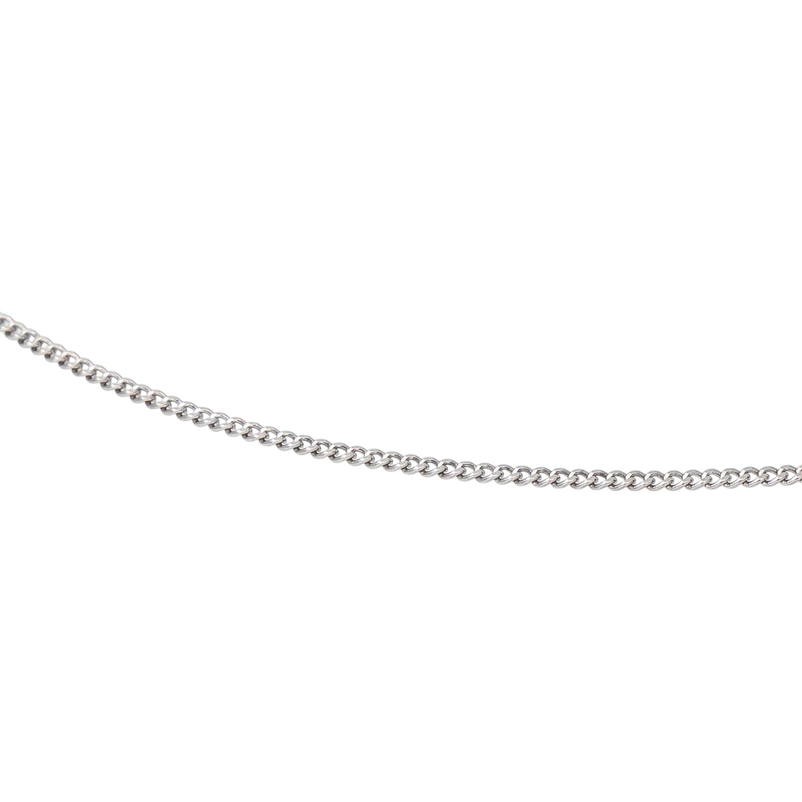 White gold Curb chain necklace