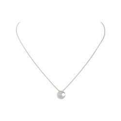 Necklace  White gold  Diamond