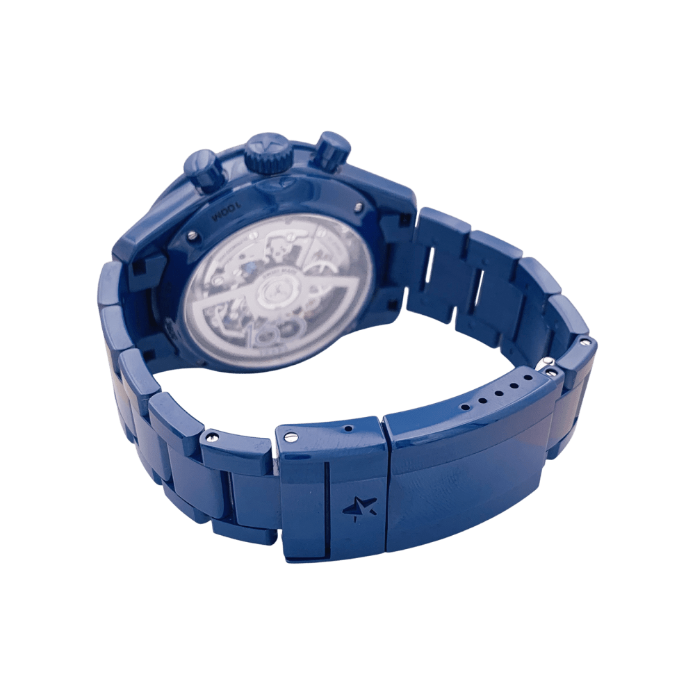 Montre Zenith, "Chronomaster Sport 160th Anniversary Edition", céramique bleue.