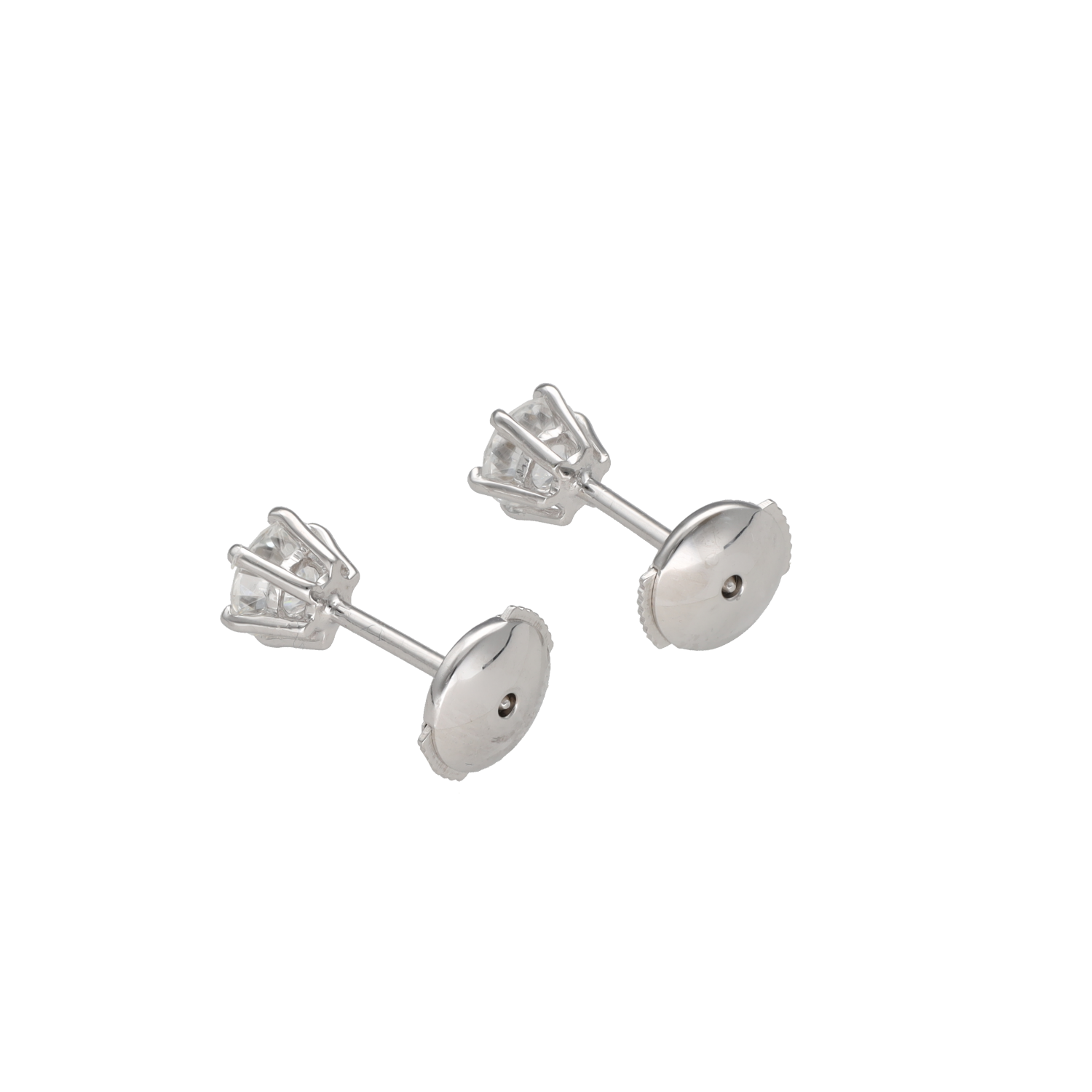 White Gold and Diamond Stud Earrings
