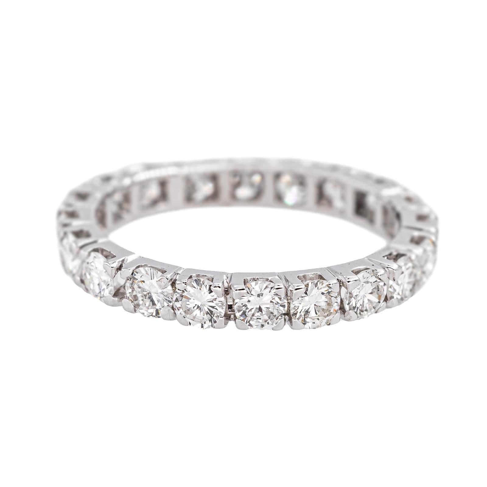 Bague  Alliance tour complet  Or blanc Diamant