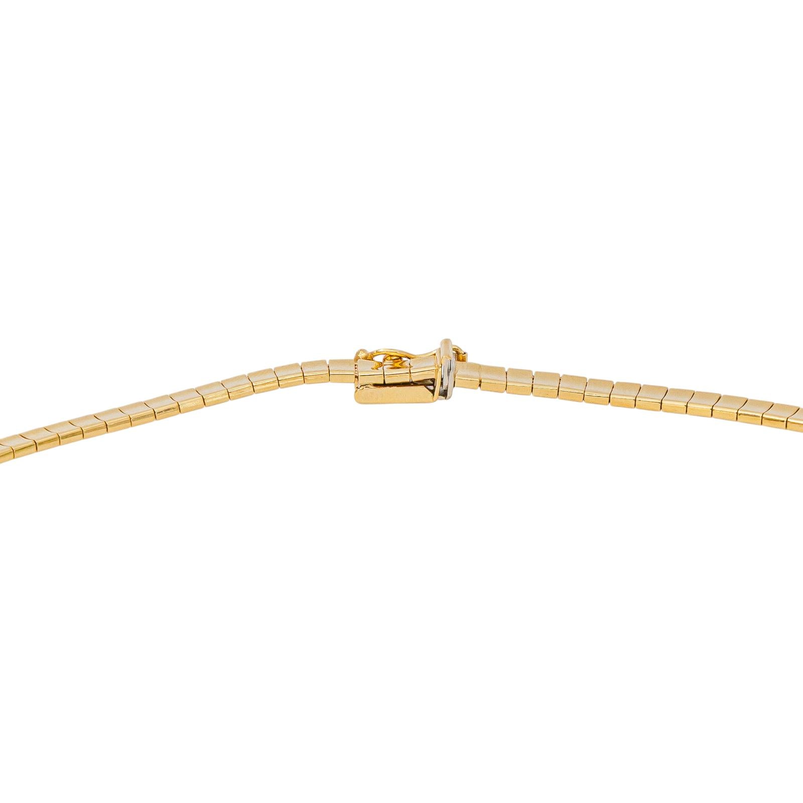 Yellow Gold Omega Link Necklace