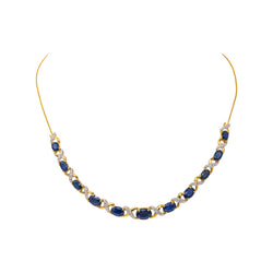 Yellow gold Sapphire Necklace