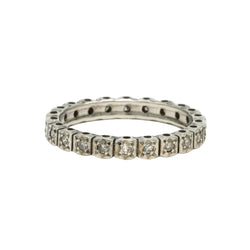 Bague Alliance en or blanc et diamants