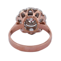 Marguerite Ring in Rose Gold, Platinum, and Diamonds