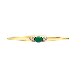 Brooch Van Cleef & Arpels, yellow gold, paltinium, cabochon chrysoprase and diamonds.