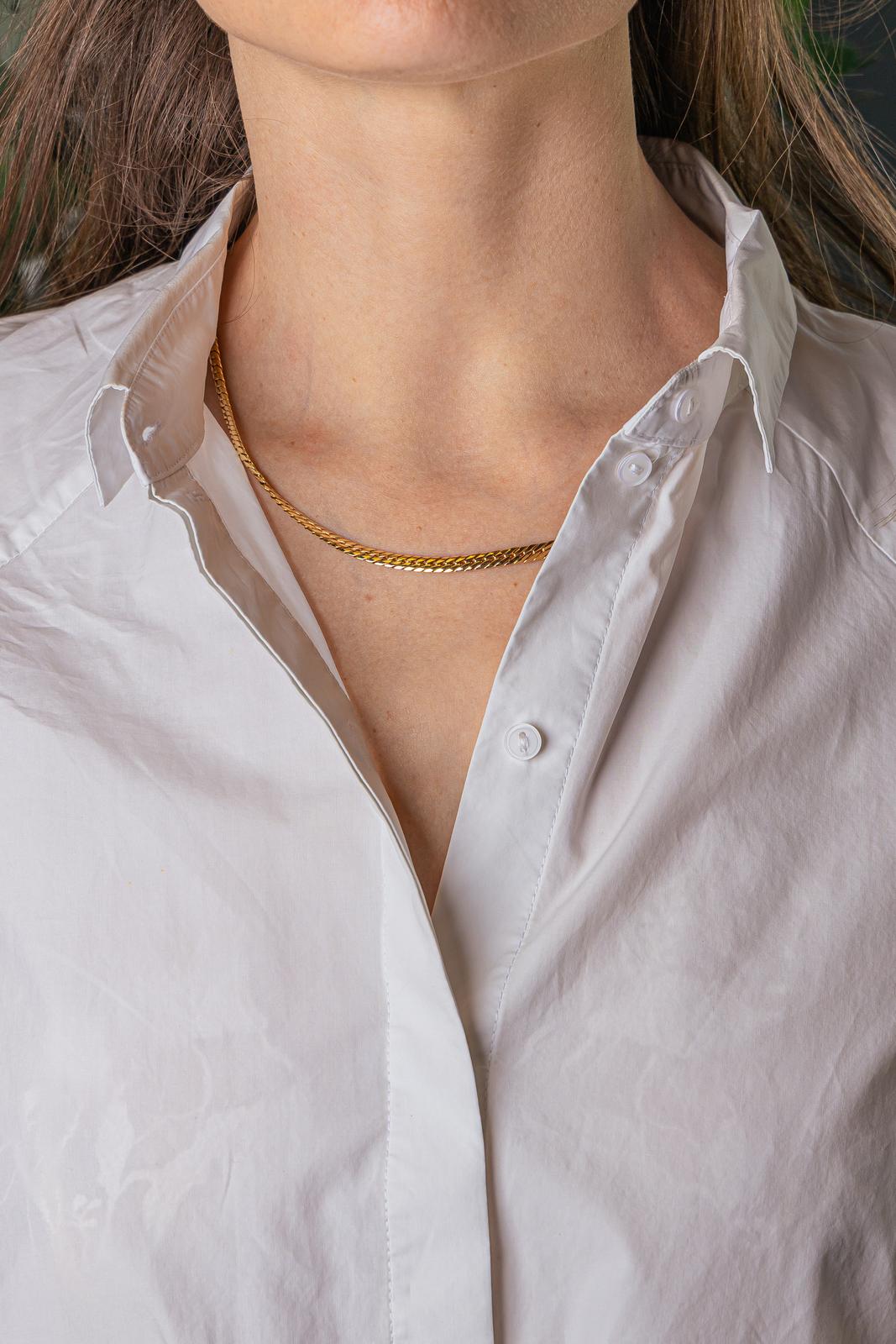 Yellow Gold Curb Chain Necklace