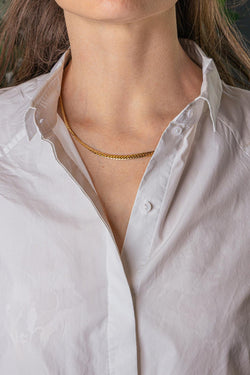 Yellow Gold Curb Chain Necklace