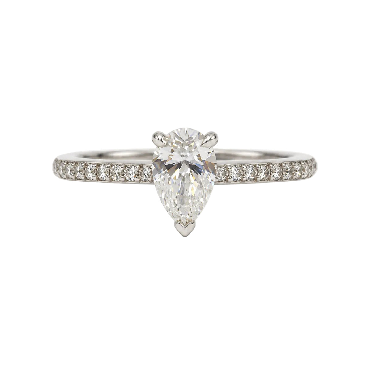 Bague Solitaire en or blanc et diamants
