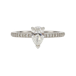 Bague Solitaire en or blanc et diamants