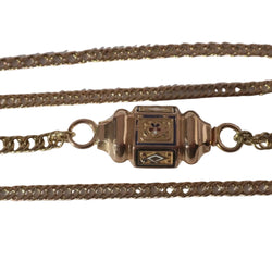 Auvergnat Chain Necklace "Regional 19th Century" with Rose Gold Enamel Clasp