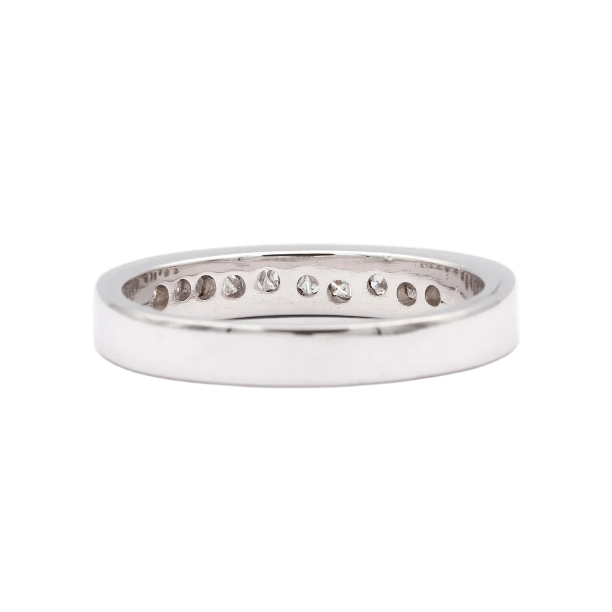 White Gold and Diamond Wedding Band