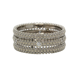 MAUBOUSSIN "Le Premier Jour 1" Band Ring in white gold and diamonds