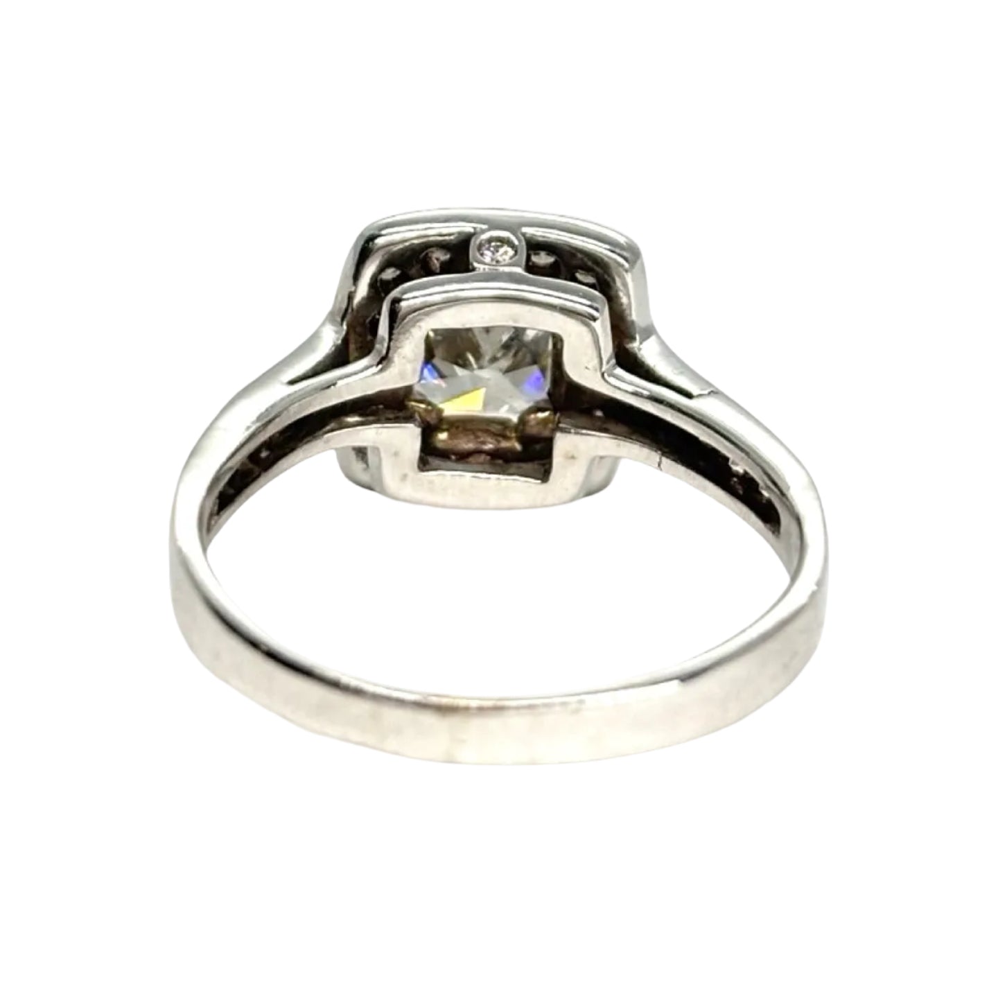 White Gold Solitaire Ring with Diamonds