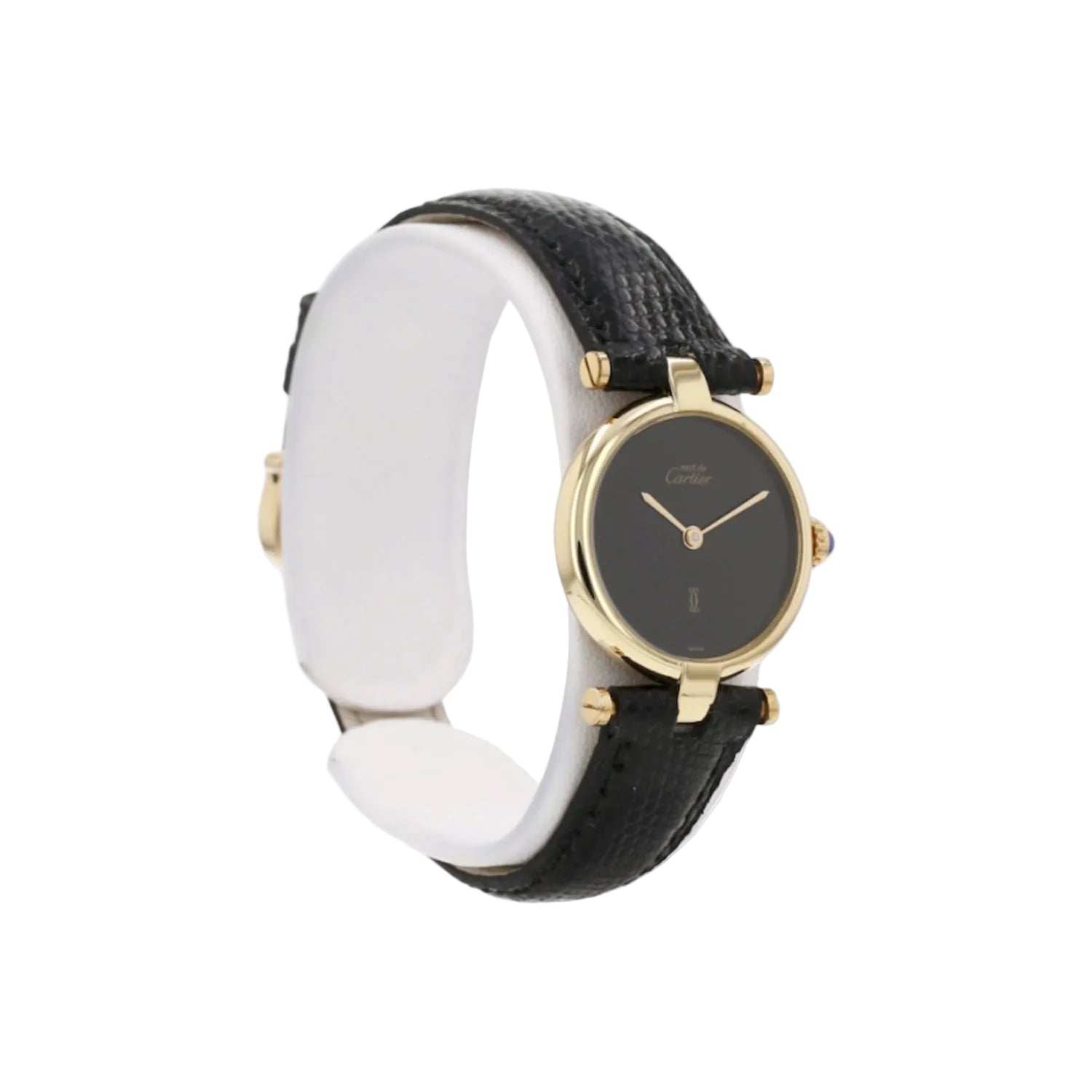 CARTIER "Must de Cartier" watch in Vermeil and leather