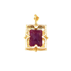 Yellow gold, Ruby, and Diamond pendant