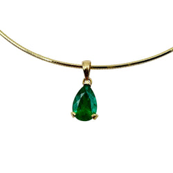Yellow Gold and Emerald Pendant