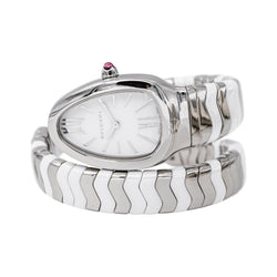 Montre BULGARI Spiga en acier, céramique et spinelle