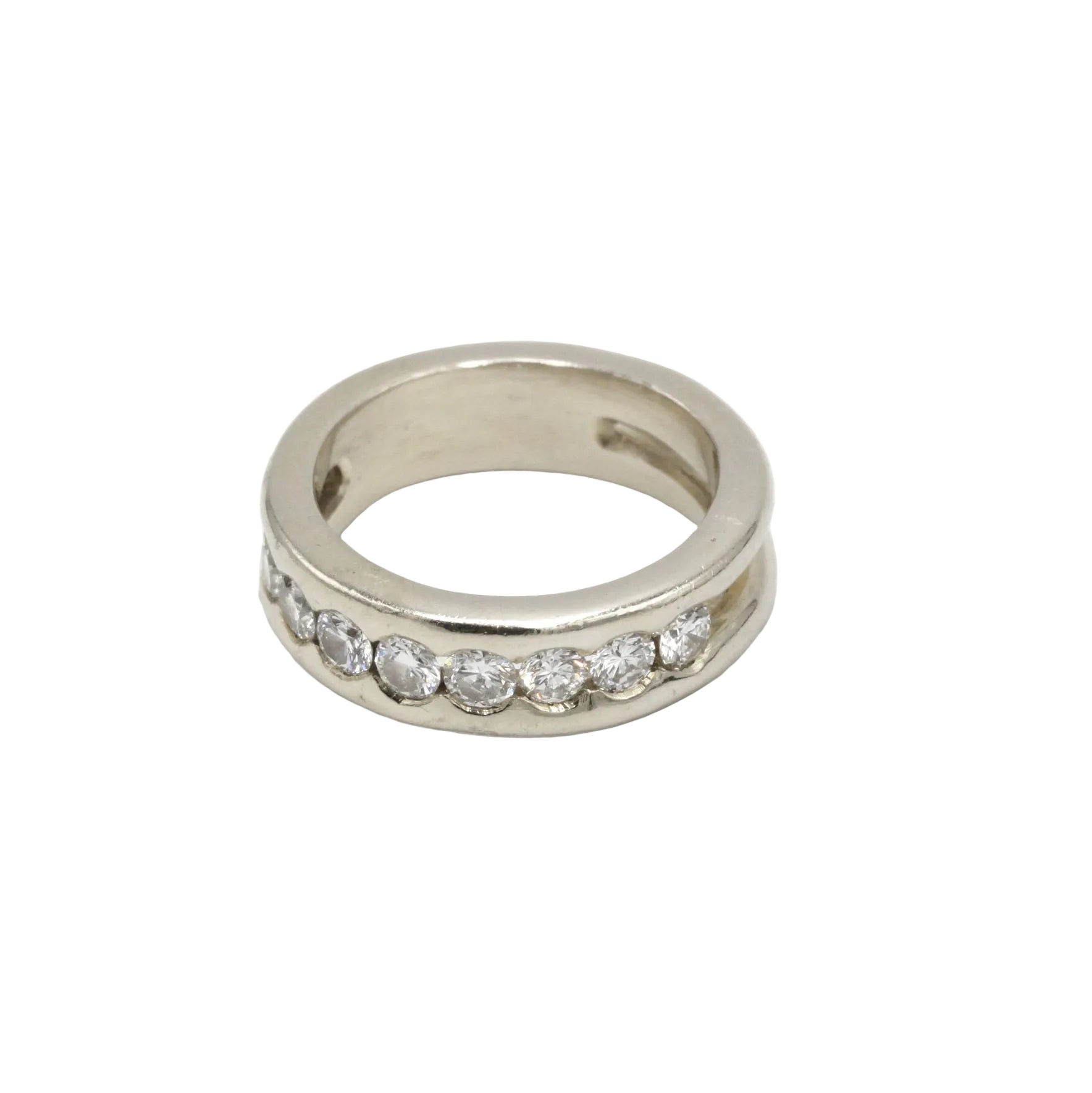 White Gold and Diamond Band Ring
