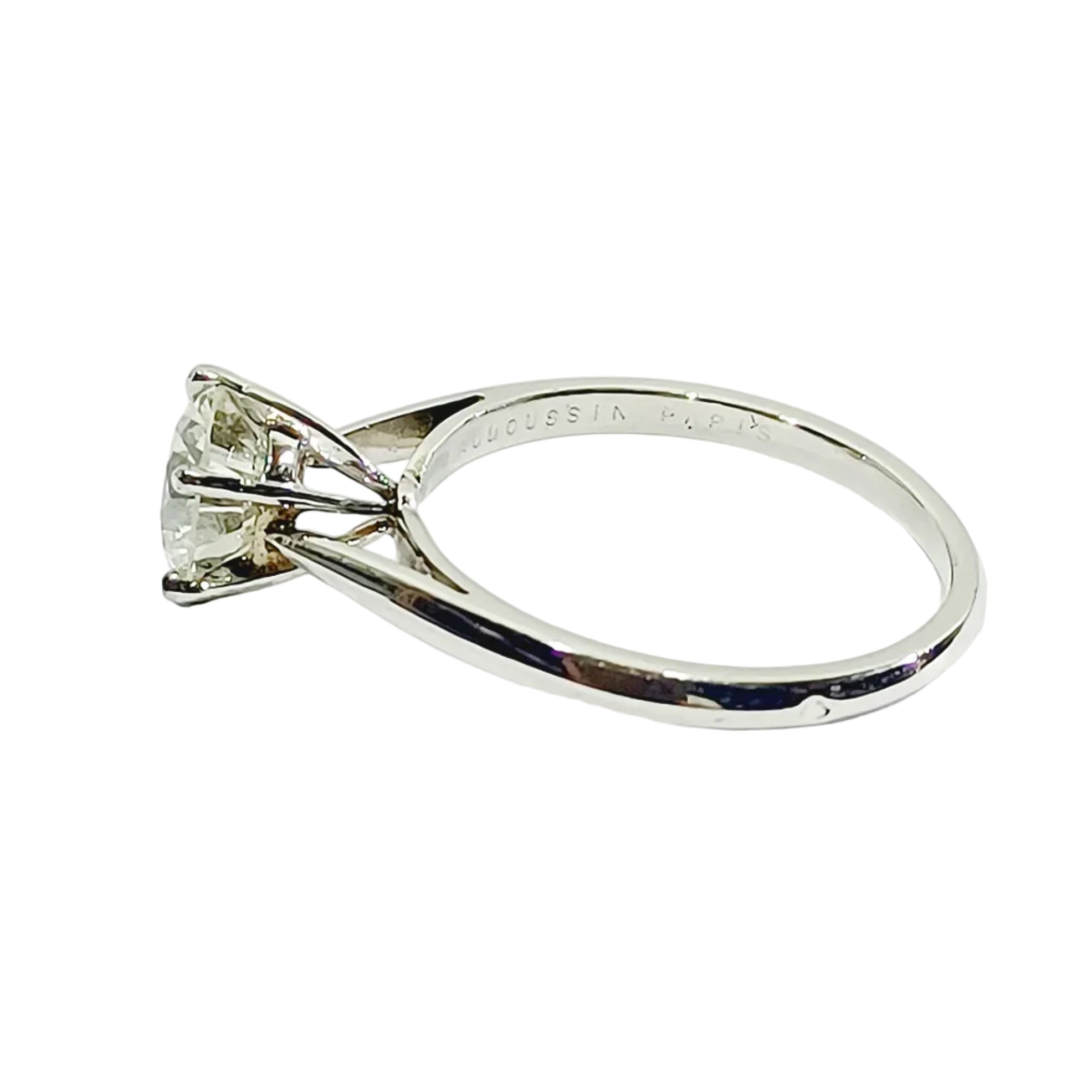 Ring Solitaire MAUBOUSSIN in paltinium and diamond