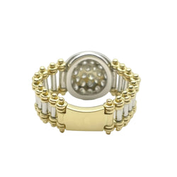 Set in white gold, yellow gold and Diamonds