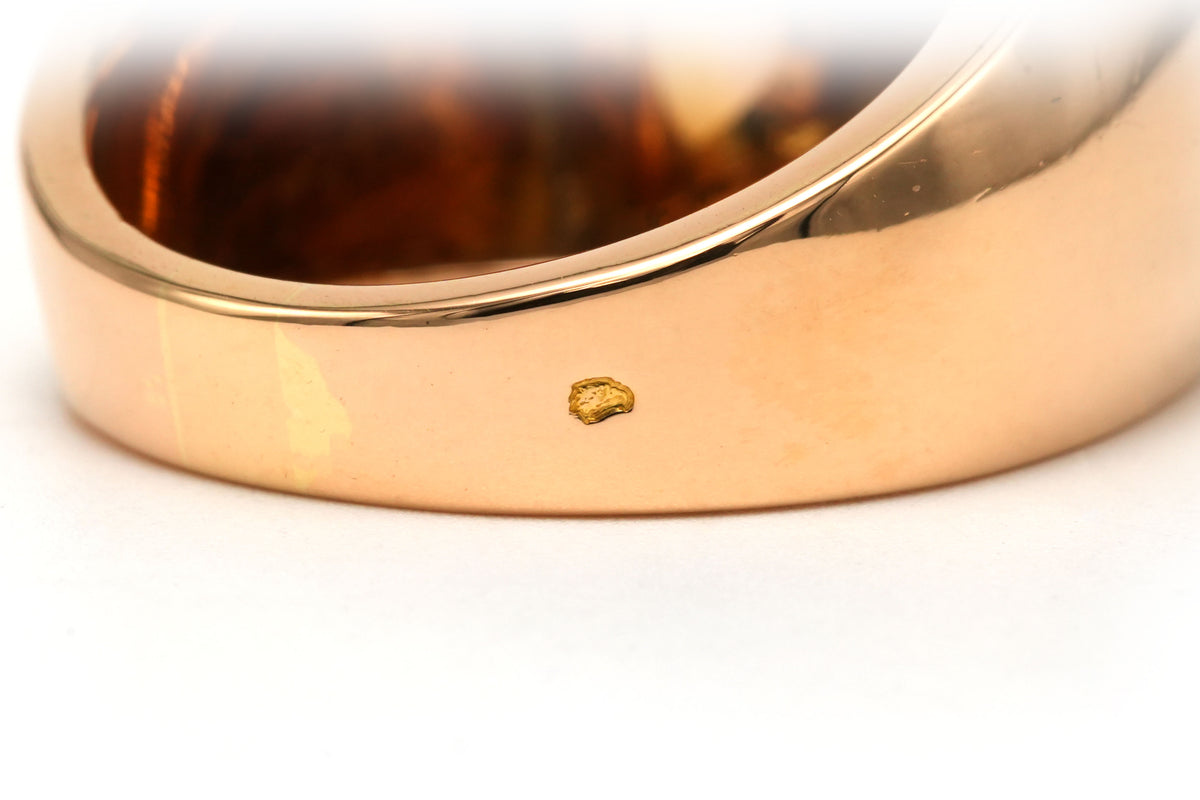Yellow Gold and Diamond Tank Ring
