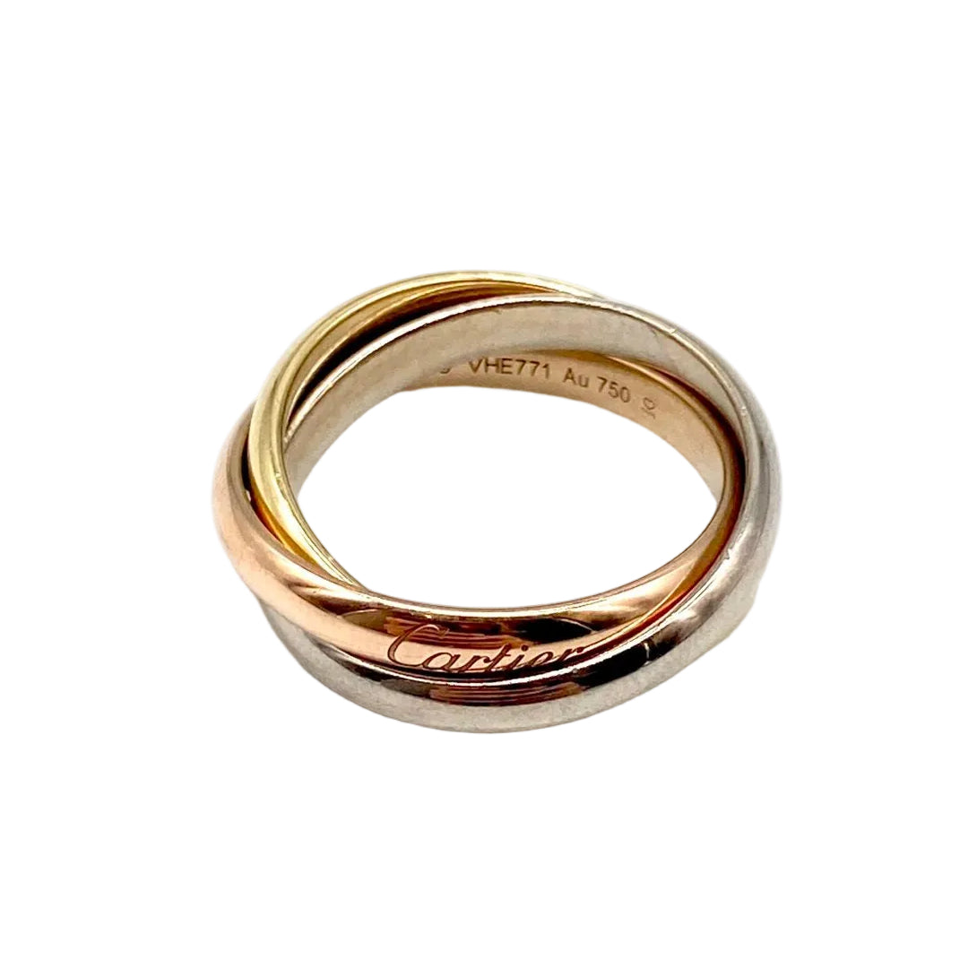 CARTIER "Trinity" Wedding band in white gold, yellow gold, and rose gold