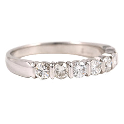White Gold and Diamond Wedding Band