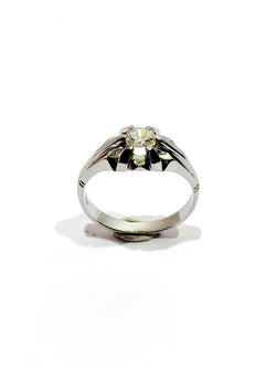 Ring Solitaire in white gold and diamonds