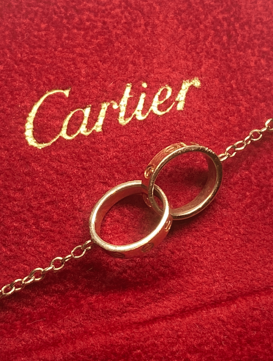 Bracelet Maille CARTIER Baby Love en or rose