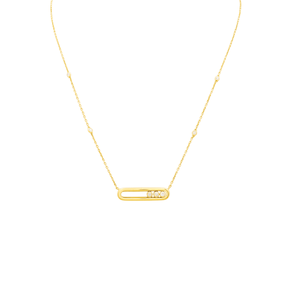 Collier Pendentif MESSIKA Baby Move PM en or jaune et diamants