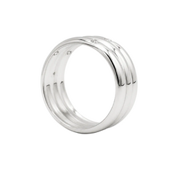 White Gold and Diamond Band Ring