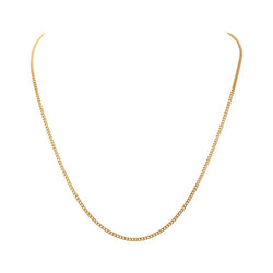 Rose gold curb chain necklace