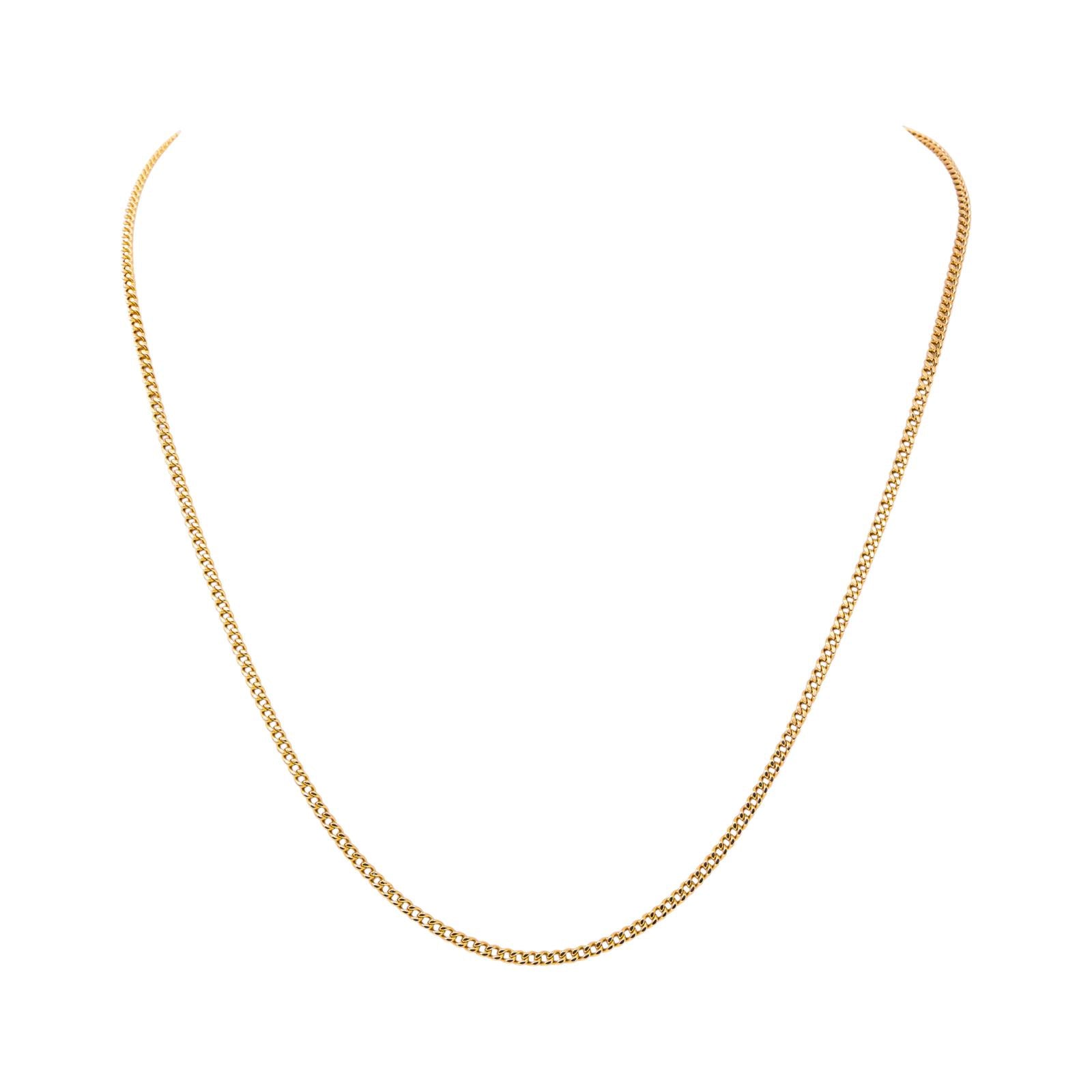 Rose gold curb chain necklace