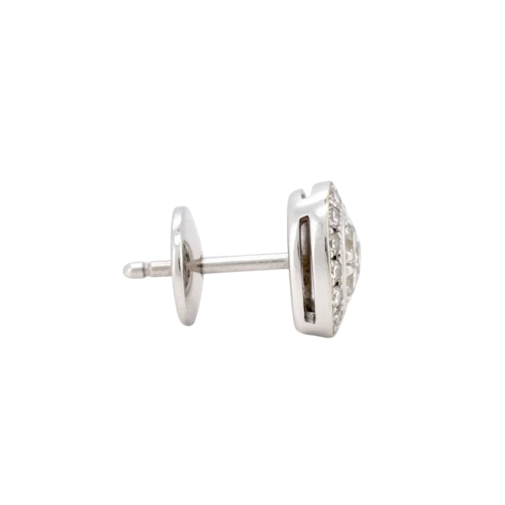 White gold and diamonds Earrings Puces