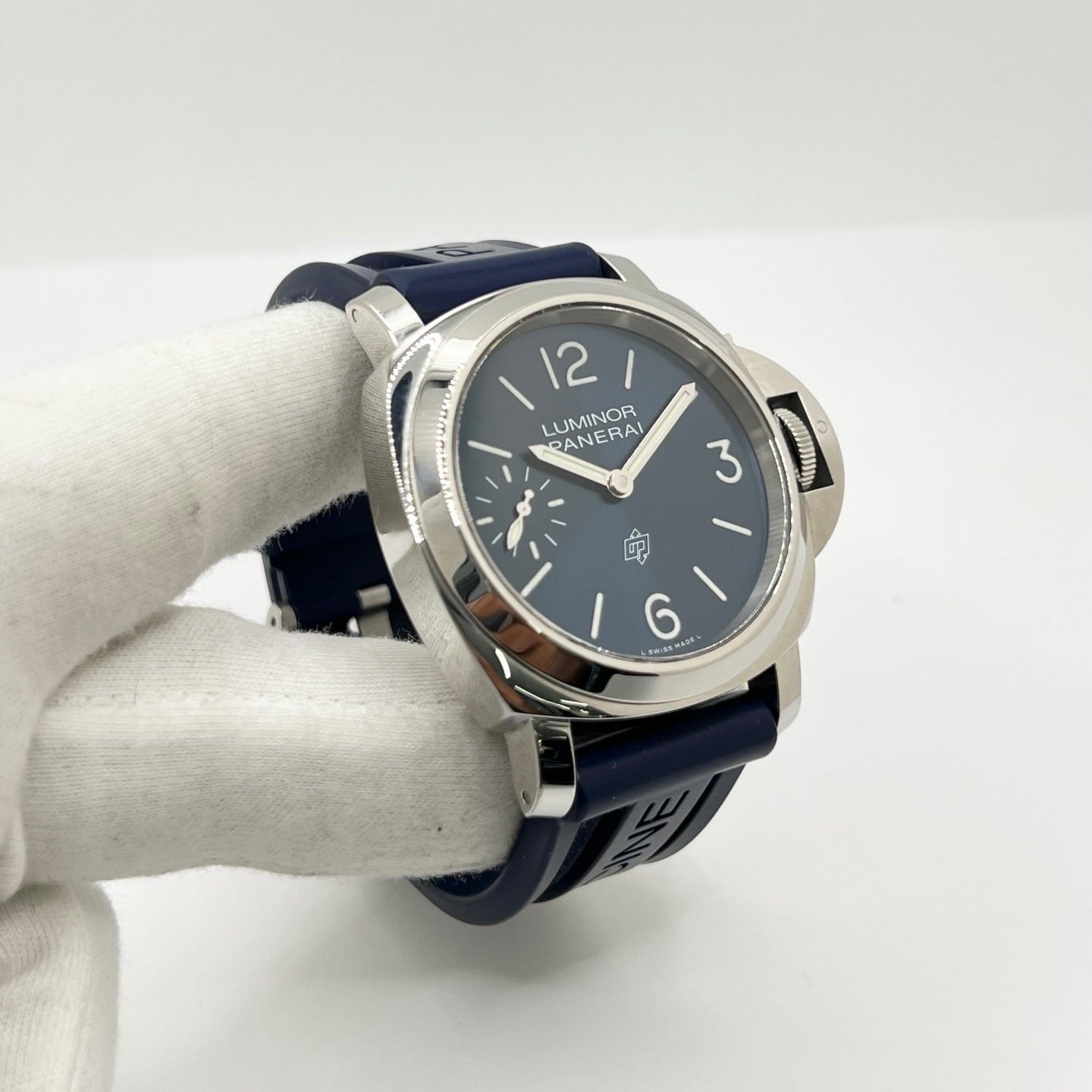PANERAI "Luminor Base" Watch in Steel and Rubber