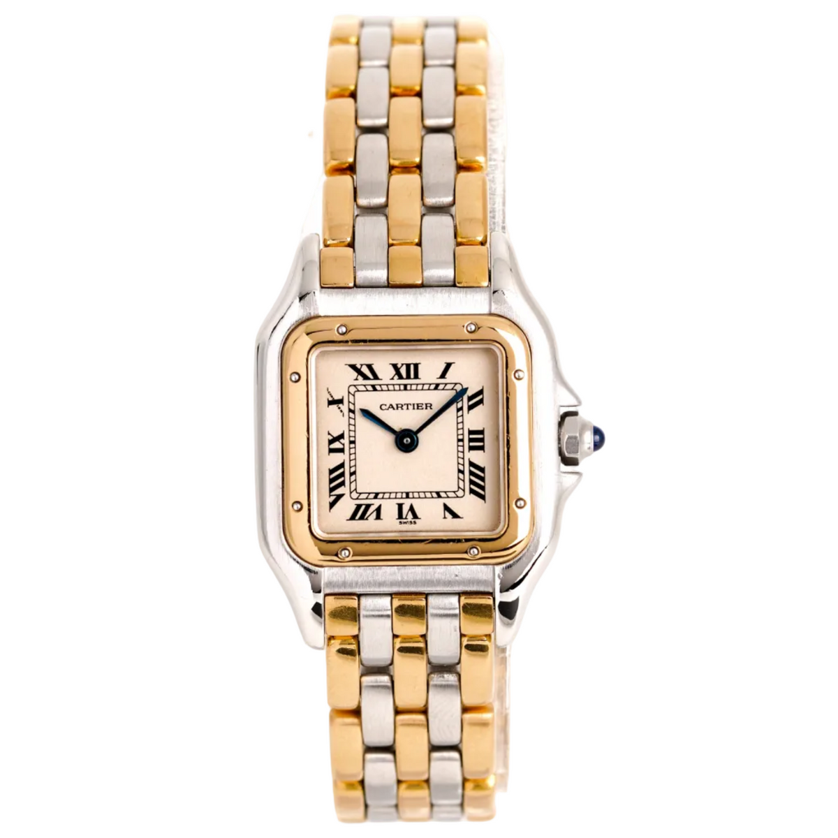 CARTIER "Panther" Watch in Yellow gold and Stainless Steel
