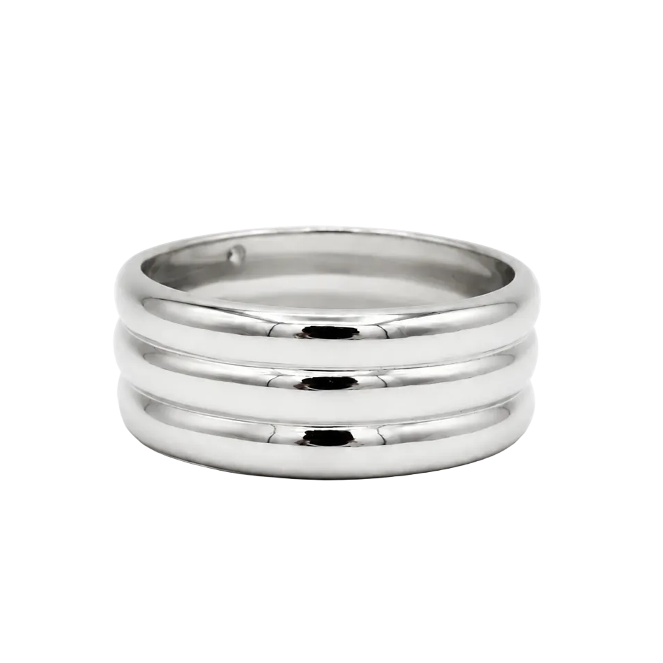 White Gold and Diamond Band Ring