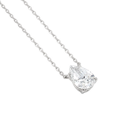 White Gold and Diamond Pendant Necklace