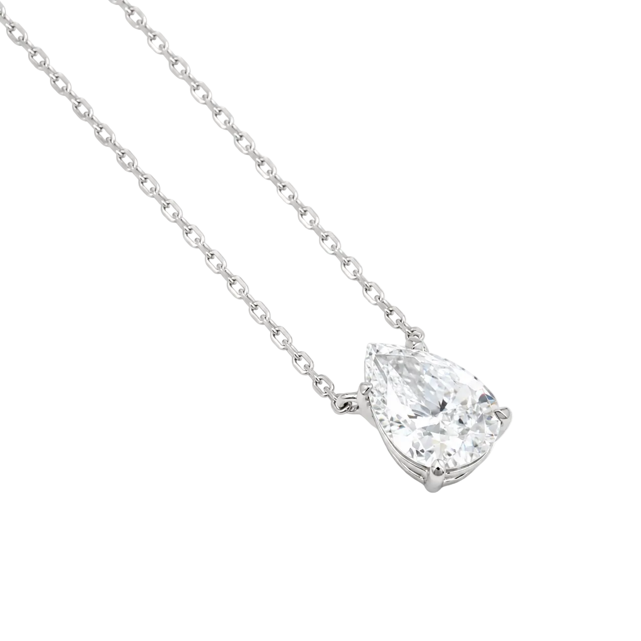 White Gold and Diamond Pendant Necklace