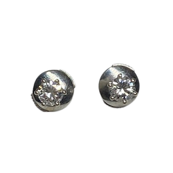White Gold and Diamond Earrings