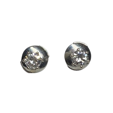 White Gold and Diamond Earrings