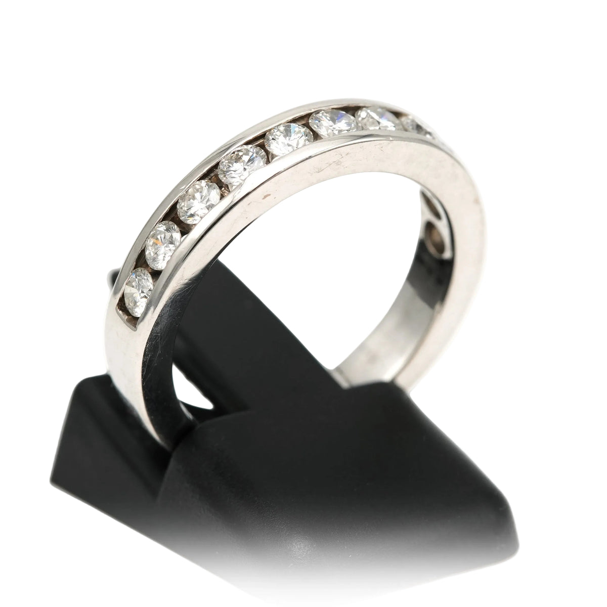 White Gold and Diamond Wedding Band