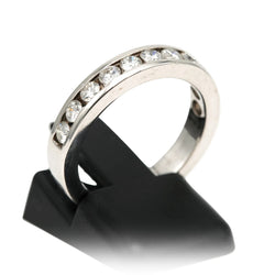 White Gold and Diamond Wedding Band