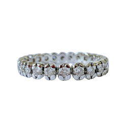 White Gold and Diamond Wedding Band