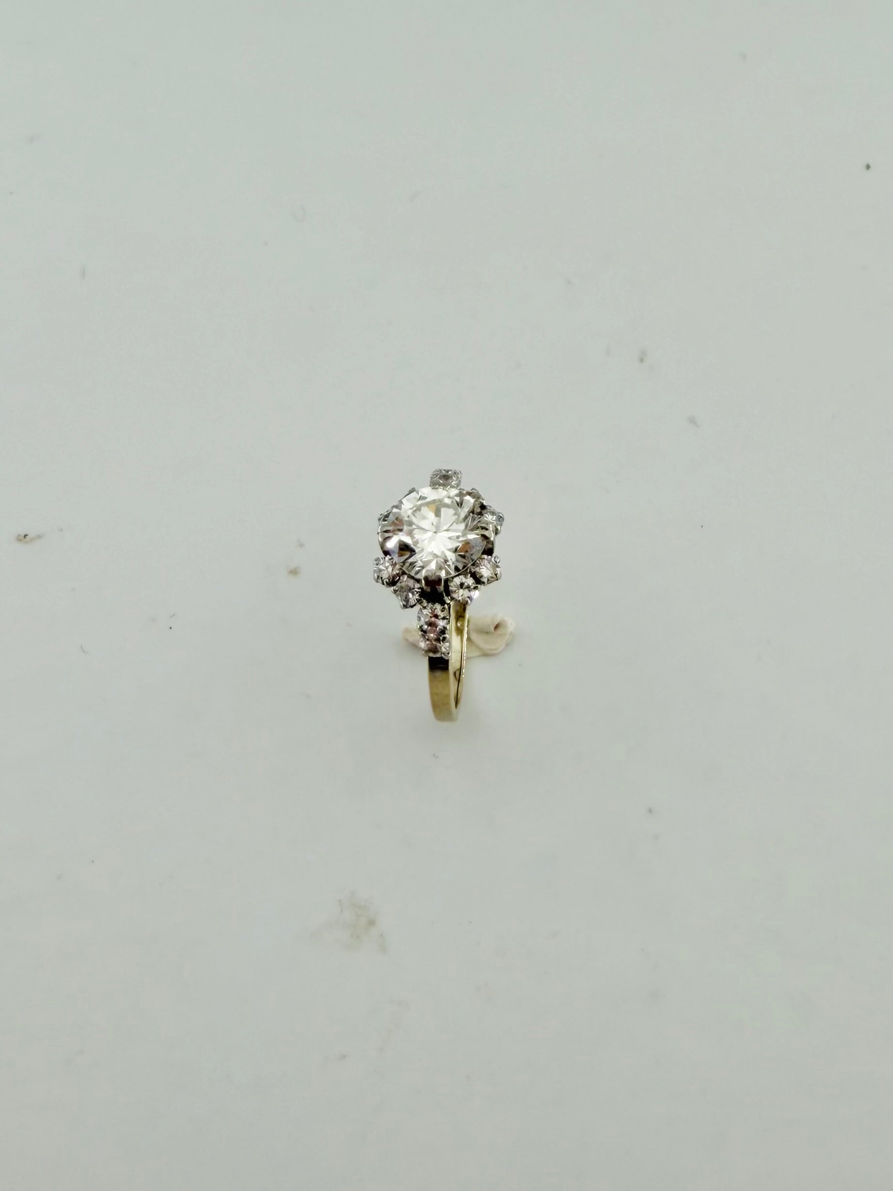 Solitaire Ring in Platinum, White Gold, and Diamonds