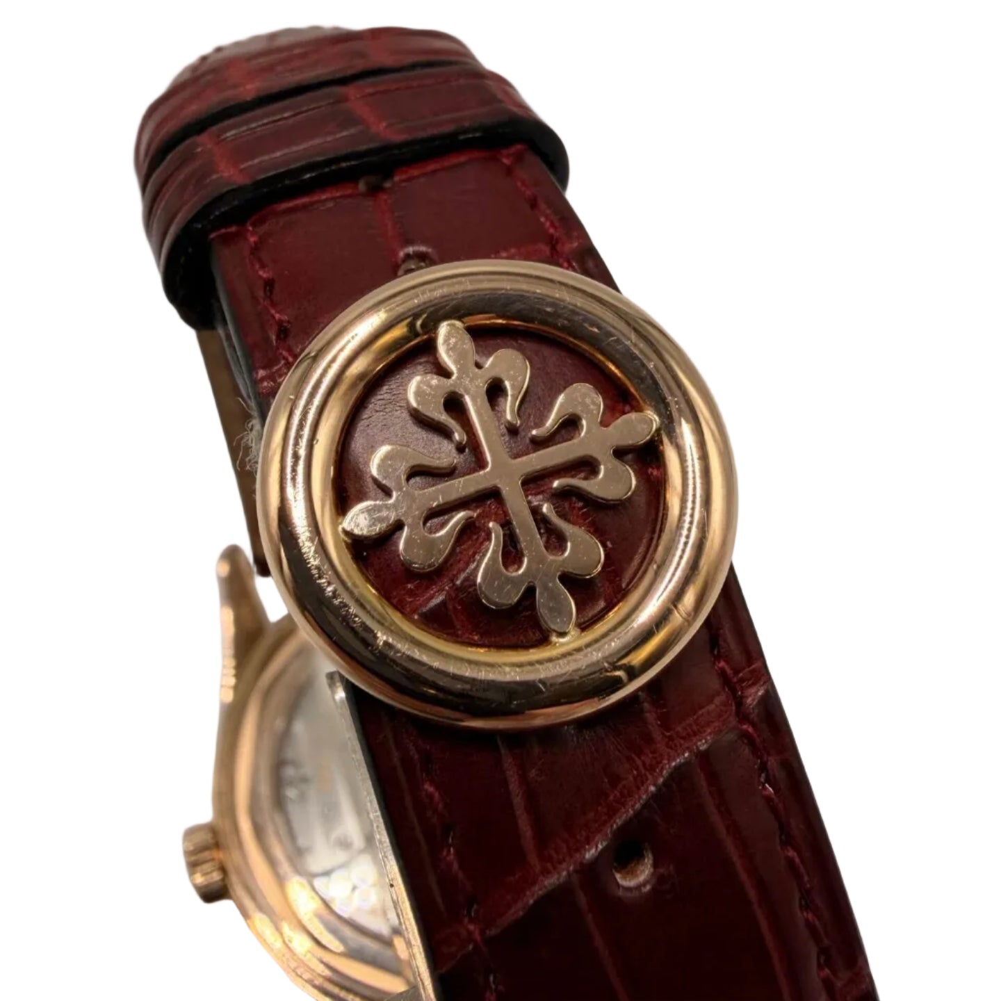 Patek Philippe "Calatrava 6000R-001" Watch in Rose gold and Leather