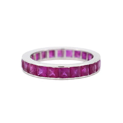 White gold and Ruby Wedding band ring