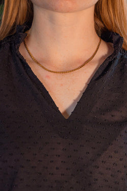Collier Maille tressée Or jaune