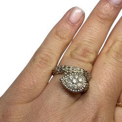 BOUCHERON "Serpent de Bohème S" Toi & Moi Ring in white gold and diamonds